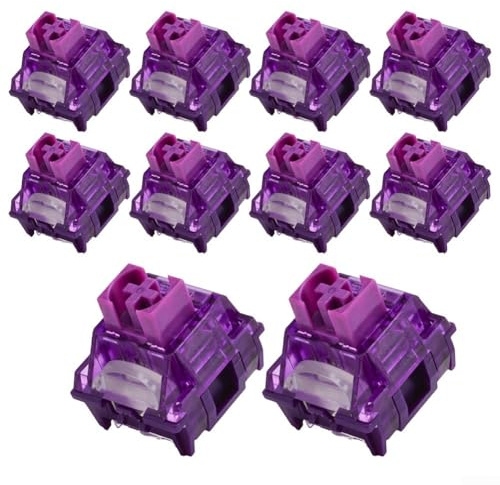 TTC V2 Silent Linear Mechanical Keyboard Switches Prelubricated with Double Insurance Silent Structure for Noise Minimization (Purple)