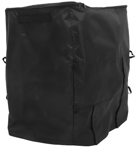 LALAFINA Housse de Protection Étanche pour Chauffe-Spa Extérieur, Couverture Isolante Noire pour Pompe de Piscine, Protection la Poussière Intempéries, Adaptée aux Spas et Chauffe-Eau