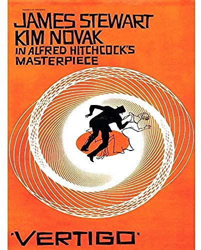 Wee Blue Coo Movie Film Vertigo 1958 Saul Bass James Stewart Alfred Hitchcock Large Art Print Poster Wall Decor 18x24 inch