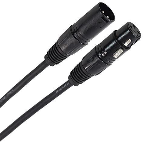 Plugger Câble DMX XLR femelle 3b/mâle 3b 20m Noir