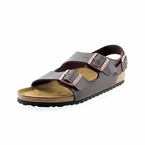 Birkenstock Classic Milano Birko-Flor 34703, Riemchensandalen, Braun (Dunkelbraun 10), 44 EU (9.5 UK)