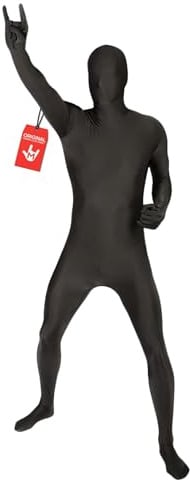 Morphsuit Helkroppsdräkt - Svart, XL | Original Bodysuit för vuxna och barn | Super Stretch Kostym perfekt för gör-det-själv festkläder | Halloween, cosplay, maskeraddräkt | För män och kvinnor