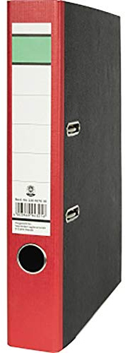 No Name 1554296 Ordner DIN A4 Rueckenbreite: 50mm Rot Wolkenmarmor 2 Buegel 120007030, schwarz
