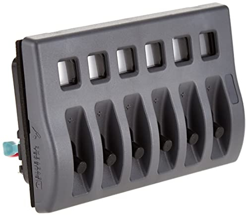 Blue Sea Systems 4307 WeatherDeck 12V DC Waterproof Switch Panel - 6 Position, Black