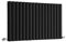 Milano Aruba Black Horizontal Double Oval Panel Radiator - 635mm x 1000mm