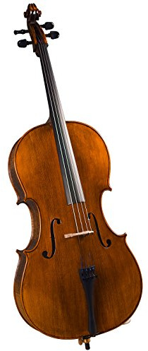 Cremona SC-500 Premier Artist Cello Outfit – 4/4 Size – Hand-Carved Spruce & Maple, Flamed Maple Back, Aubert Bridge, Anton Breton Strings, Brazilwood Bow, Padded Bag