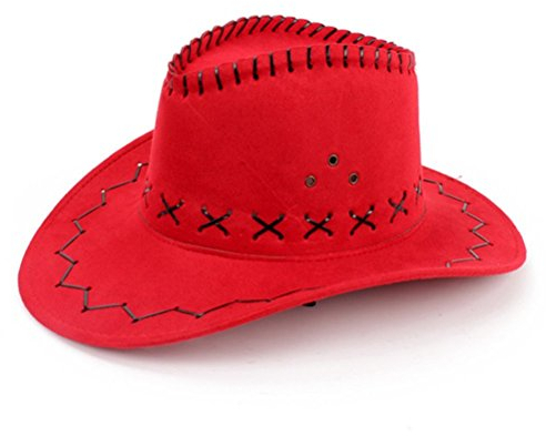 HMILYDYK Cowboyhut Wildleder Cowboyhut breite Krempe Western Cowboyhüte Authentischer Revolverheld Hut Filz Cowboyhut Fancy Dress für Männer Frauen
