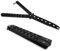 JJ PRIME Butterfly Flick Balisong Dull End Stainless Steel Practice Training Sport Hiking Outdoor Indoor with Safety Latch (Black)