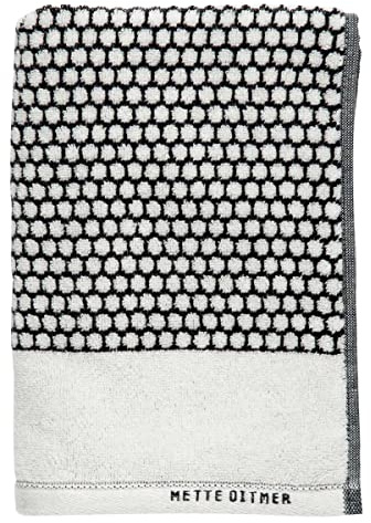 Mette Ditmer Denmark Design [W] Grid Towel, W50 x L100 cm, Black/Off-White