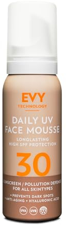 EVY Tagescreme Mousse mit UV-Schutz LSF 30 - neueste Anti-Aging Technologie, feuchtigkeitsspendend, parfümfrei, vegan