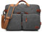CoolBELL umwandelbar Rucksack Messenger Bag 17 Zoll Laptop Tasche Umhängetasche Aktentasche Reiserucksack Schultertasche für Männer/Frauen,Canvas Grau