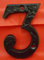 3 HEAVY BLACK ANTIQUE IRON NO:3 HOUSE DOOR NUMBER NUMERALS NUMBERS