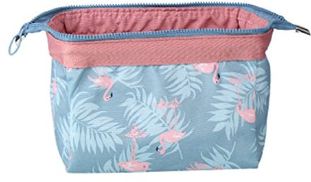 NOVAGO Petite Trousse de Toilette Compact Pliable, Trousse Maquillage, Pochette cosmétique Fleurie Style Japonais (Rose)