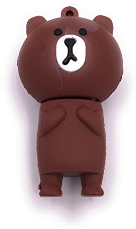 H-Customs Clé USB Ourson Grizzly Brun Miel 32 Go USB 3.0