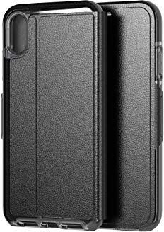 Tech 21 Enterprises Protective Wallet Case for Apple iPhone XS Max Magnetic Closing Cover with Card Storage - Evo Wallet - Black ,T21-6142
