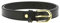 FASHIONGEN - Ceinture pour femme en Cuir Italien, LUNA, Fabriqué en France - Noir (Boucle doré), 80