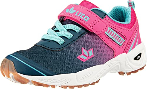 Lico Unisex Kinder BARNEY VS Hallenschuhe, Marine/ Pink/ Türkis, 39 EU
