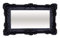 XXL Barockspiegel Wandspiegel Schwarz 96x57cm Antik Barock Rokoko Wanddeko Luxuriös Retro Look NEU 75SP