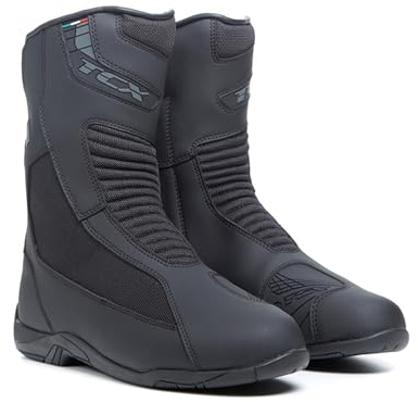 TCX - Explorer 4 Gore-Tex, Stivale da Uomo, Stivale da Touring con Membrana Impermeabile e Traspirante Gore-Tex, Tomaia in Microfibra, Chiusura Laterale con Zip Elastica e Velcro, Nero