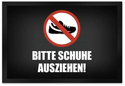 trendaffe - Bitte Schuhe ausziehen Fußmatte XL mit Verbot Motiv