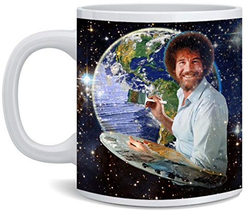 Bob-offiziell lizenzierte Ross-Tasse, Motiv: The Earth, coole Motivation, Retro-Stil, positive Energie, Kaffeetasse, Teetasse, lustiges Geschenk, 340 ml