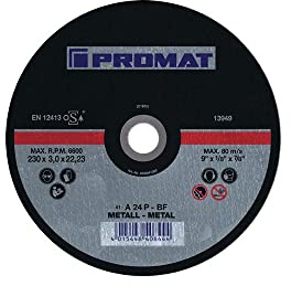 25x Trennscheibe D230x1,9mm ger.STA Bohr.22,23mm PROMAT