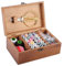 Nähkisten-Set Holz Home Nähset Retro-Aufbewahrungsbox Haushalt Multifunktionale Massivholz-Näh-Aufbewahrungsbox Eisenturm Leere Box Frauen Männer Erwachsene Mädchen