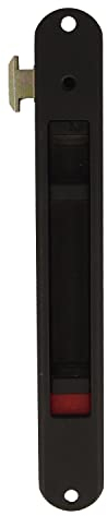 Amig - Cierre de Embutir para Ventanas y Puertas Correderas de Aluminio Mod.3650, Cerradura de Gancho para Empotrar, De Aluminio Acabado en Negro, Medidas: 174 x 23 mm