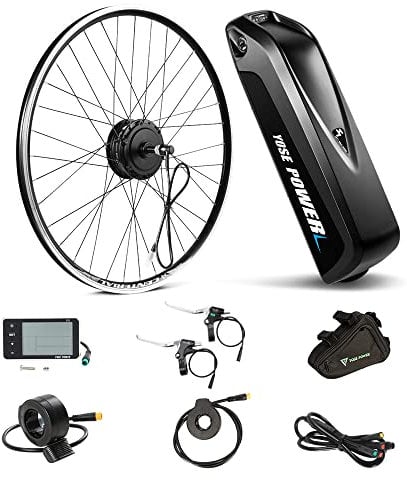 YOSE POWER 28'' E-bike Freewheel Conversion Kit 36V 250W Motor with E-Bike Battery 36V13Ah Integrated controller for E-bike Rear Wheel
