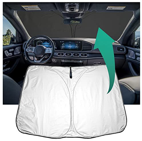 YEE PIN Ombrellone Parasole Auto Compatibile con Mercedes Classe A W177 X177 2018-2024/ GLA H247 / GLB X247 / GLA X156 / EQB EQA, parasole pieghevole per parabrezza anteriore