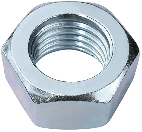 AERZETIX - C58255 - Satz mit 5 Sechskantmuttern klassische sechskant fase M24 - aus stahl - metrisches innengewinde - DIN 934 - farbe silber