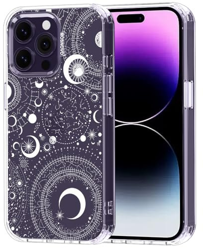 MOSNOVO Case for iPhone 14 Pro Max, [Buffertech 6.6ft Military-Grade Drop Protection] [Anti Peel Off Tech] Clear TPU Bumper Phone Case Cover Design - Constellation