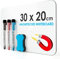 KTRIO A4 Whiteboard Magnetisch für Kühlschrank, Whiteboard Folie Magnetisch mit 3 Stiften + Schwamm für Metalloberfläche - Abwischbare Magnettafel für Küche, Büro und Zuhause, 30x20cm