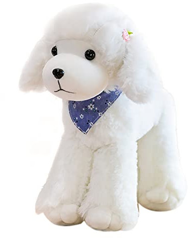 Kuscheltier Hund Plüschtier, 40CM Stofftiere Pudel Teddy, Simulation Teddy Pudel Dog Doll Toy Plüschpuppe Welpe Suffed Doll Plüschtier, Geburtstagsgeschenk für Kinder Mädchen Jungen