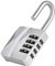 ZHEGE Locker Padlocks with Code, 4 Digit Combination Padlock for Gym Locker, [2023 Locker Trend] School Locks, Heavy Duty Outdoor Padlock Weatherproof for Gate, Fence, Shed, Garage (Silver, 1 Pack)