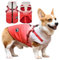 Savlot Wasserdicht Hundemantel Warme Fleece gefüttert Warme Winterjacke Hunde Bekleidung für Winter Reflektierend Welpen Winterweste (M, Rot)