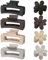 RYAN 8 Pièces Pince Cheveux Femme Antidérapantes 4 Pinces Cheveux Rectangulaire et 4 Pince a Cheveux Fleur Mates Accessoires pour Cheveux Épais et Fins (4 Couleurs)