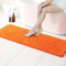 MIULEE Badematte Weiche Badteppich rutschfest Badvorleger Fußmatte Badzimmermatte Bettvorleger Flauschig Teppich Badezimmerteppich Duschmatte für Bade & Wohnzimmer Schlafzimmer 45x120 cm Orange