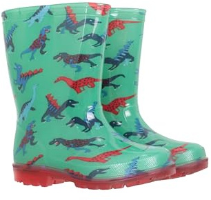 Mountain Warehouse Splash Toddler Light-Up Wellies - Waterproof Flashing Light Shoes, Kids Rain Boots - Spring Summer, Hiking, Trekking, Outdoors & Walking Green Kids Shoe Size 11