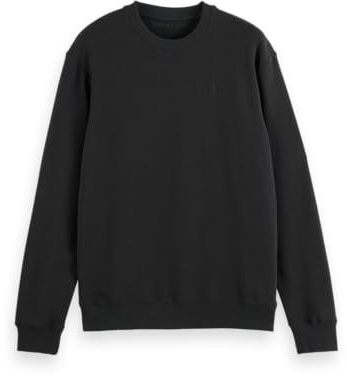 Scotch & Soda Herren Essential Badge Logo Crewneck Sweatshirt Sweatshirt (1er Pack)