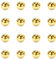 WillTen 16Pcs Piercing Balls Gold, 16G 3mm Belly Bar Belly Button Metal Balls for Septum Industrial Piercing Jewellery Nipple Piercing Jewellery Tongue Bars Eyebrow Piercing