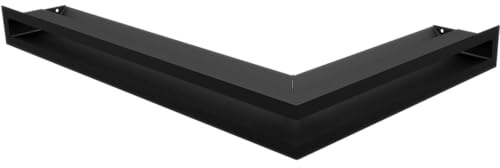 KRATKI griglia di ventilazione AIR 60 x 40 x 6 cm nero per caminetto retto | Griglia per caminetto ad angolo retto, 60 x 40 x 6 cm, colore: Nero; Peso 2 kg