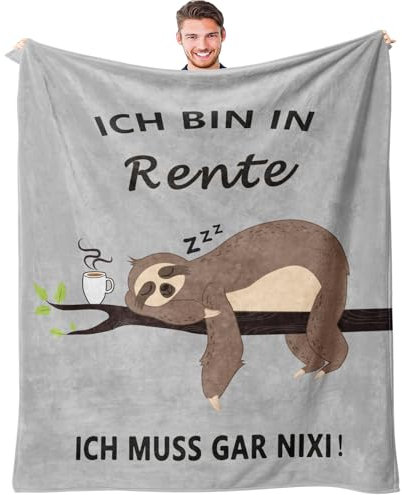 Agamedloay Ruhestand Geschenk Männer, Abschiedsgeschenk Kollegen Rente, Kuscheldecke für Rentner Geschenk Mann, Ruhestand Rentner Geschenke Beste Kollege Papa Ehemann Freund 130 x 150 cm