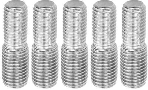 PATIKIL Tornillo Perno Roscado de Doble Extremo M14*M16*50 Paquete de 5 Pernos de Acero Inoxidable 304 para Reducción de Rosca En Muebles 50mm de Largo