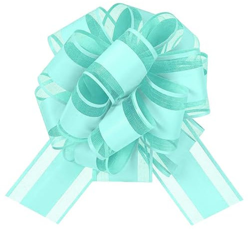 Lilbitty 5 Stück Geschenk Schleife, Große Schleife Riesen Schleife Geschenk. Große Pull Bow für Auto Dekor Hochzeit New Houses Party Feier Geschenkschleife Tüten,Blau