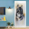 Türtapete Selbstklebend Türposter 3D Türbild - Tier Wolf 77 X 200 Cm - Türfolie Fototapete Pvc Wasserfest Türaufkleber Wandtattoo Für Schlafzimmer Wohnzimmer Tür Dekoration Stickers - Türfoto 0
