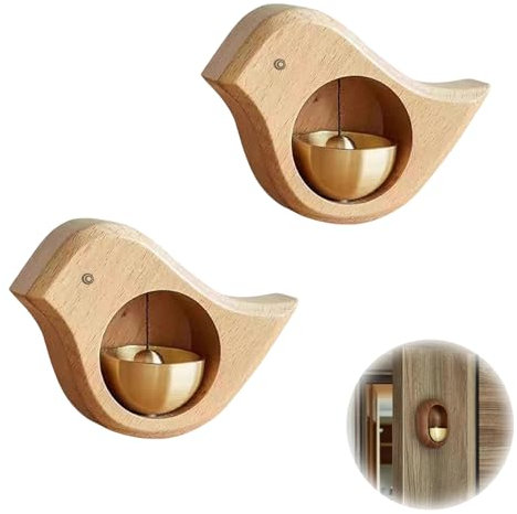 Yagerod Feylona Aura Door Chime, Feylona Door Chime, Shopkeepers Bell for Door Opening, Bedroom Doorbell, Feylona Door Bell, for Entrance, Fridge Sticker and Barn Door (Beech Happy Bird)