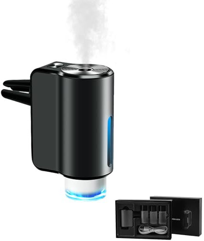 Smart Car Air Freshener - 3 Modes Car Diffuser Air Freshener with 3 Pcs Essential Oil, Rechargeable Wireless Vent Air Fresheners, Fragrance Diffuser Perfume Essentials for Cars Air Outlet
