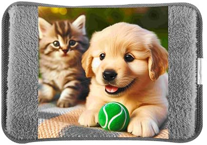 Bolsa de agua caliente eléctrica de peluche; 500 W, calentador eléctrico de manos, calentador de manos, calentador de manos y pies en casa, en la cama, para días fríos, dolores menstruales y