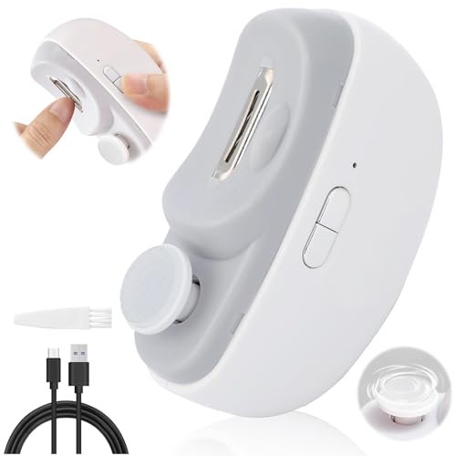 Audasi 2 In 1 Electric Nail Clippers Coupe Ongles Automatique Avec Lumière Led Et Rangement Des Chutes D'Ongles Coupe Ongles Automatique Rechargeable Par Usb Avec Câble De Recharge Type-C Et Brosse